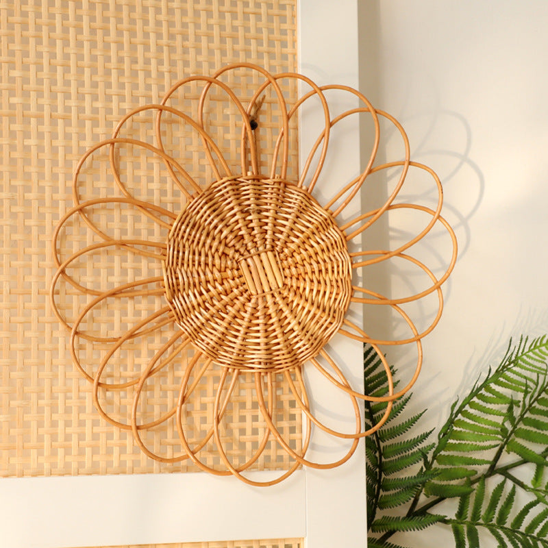 Dekorative Wandplatte Aus Geflochtenem Rattan Brehn