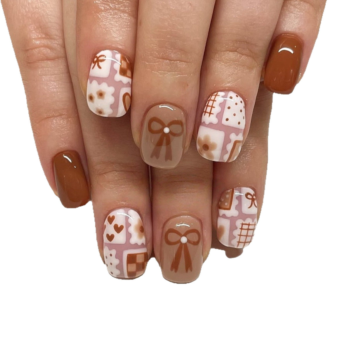 Dekoratives Press-On Nagelkunst-Set Brehn
