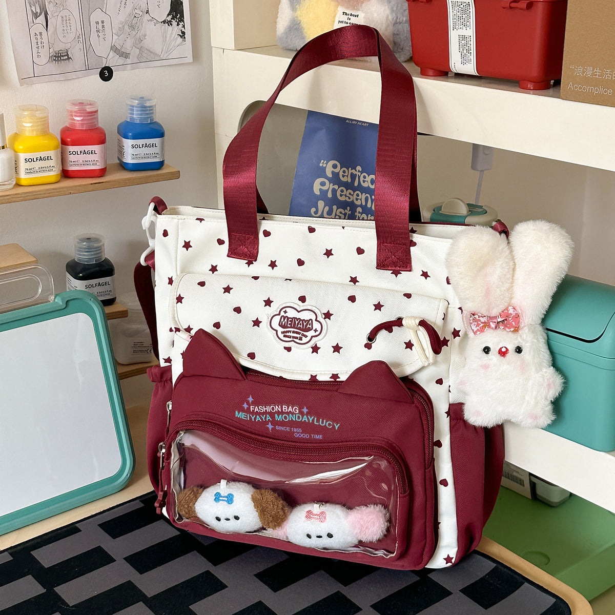 Stylische Wasserfeste Sternmuster Rucksack Brehn