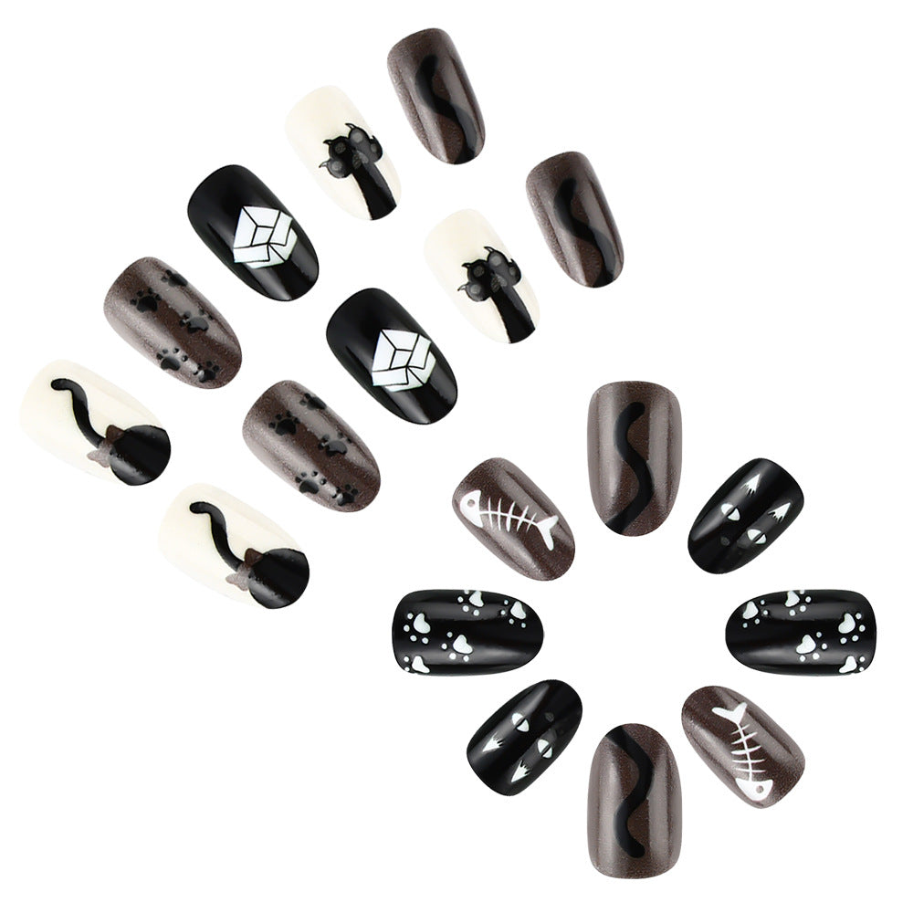 Halloween-Themen Press-On Nagelkunst Set Brehn