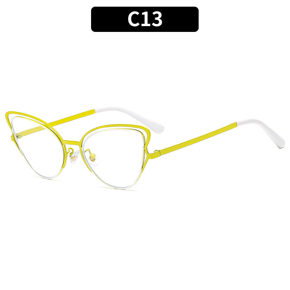 Damen Cat-Eye Sonnenbrille mit luxuriösem Metallrahmen und hochwertigen Verlaufsgläsern Brehn