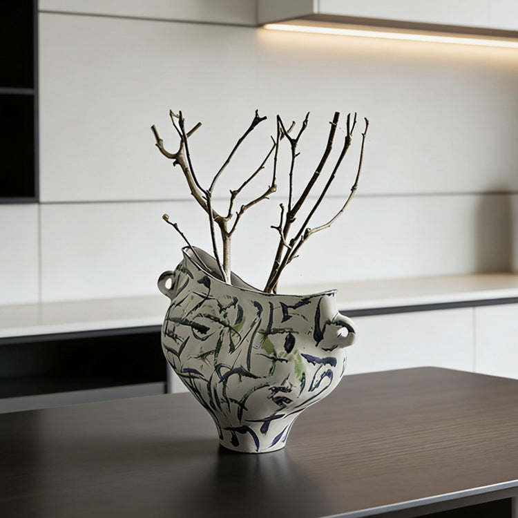 Künstlerische floral inspirierte dekorative Vase