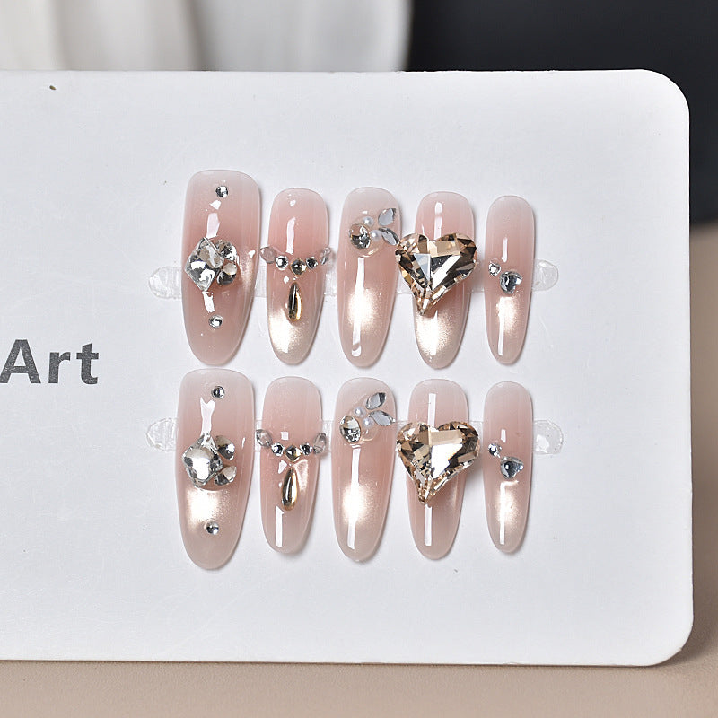 Elegante Dekorative Press-On Nagelkunst Brehn