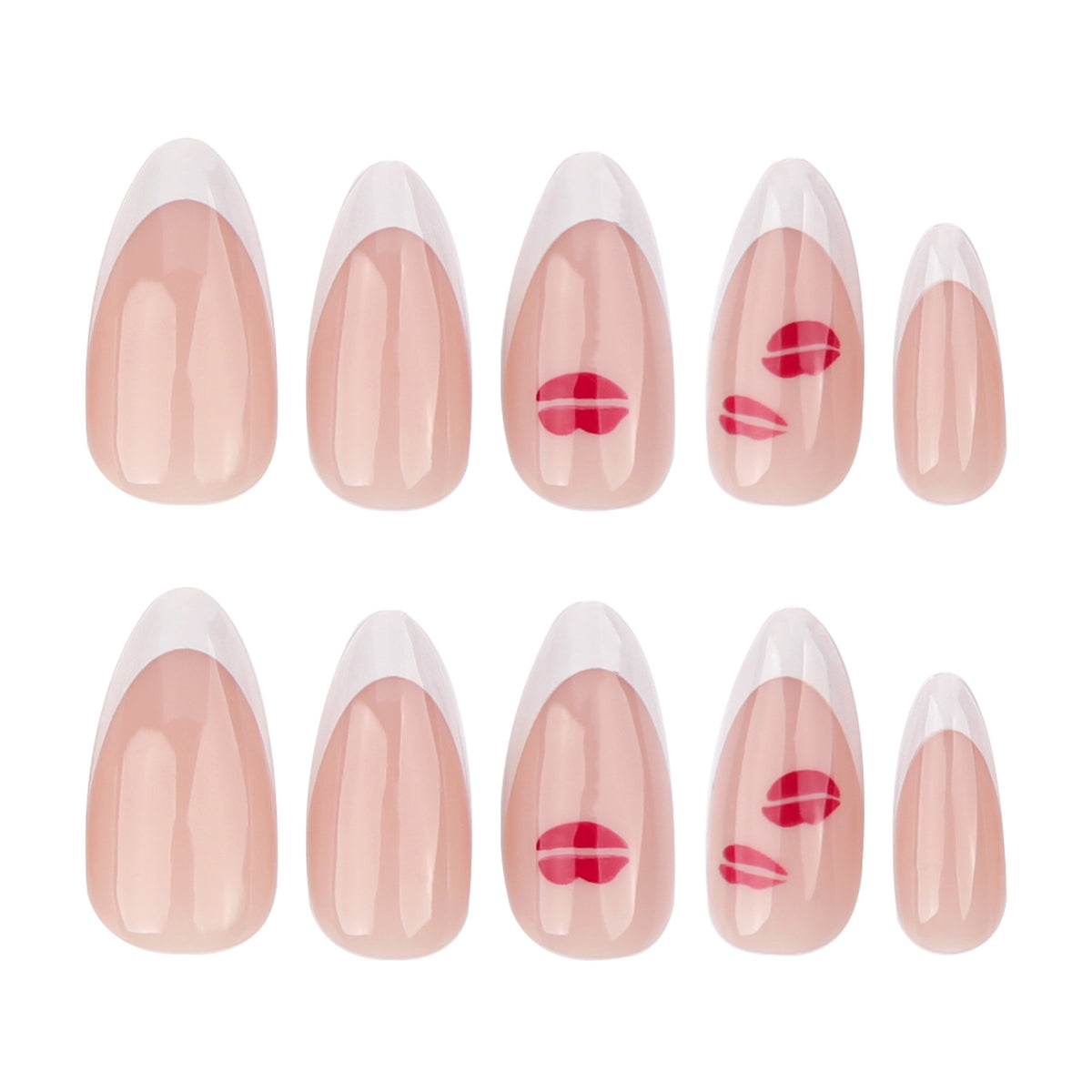Kunstvolle Nagelverlängerungen mit glamourösem Lippen-Design Brehn
