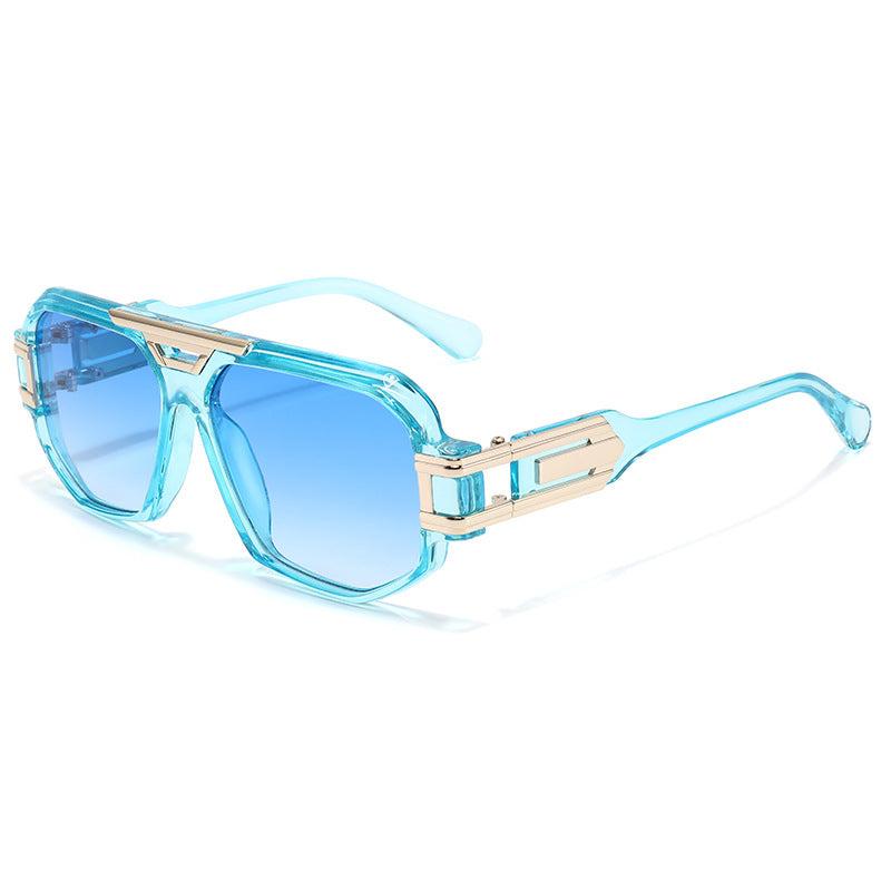 Statement Quadratrahmen Sonnenbrille mit dekorativen goldenen Akzenten Brehn