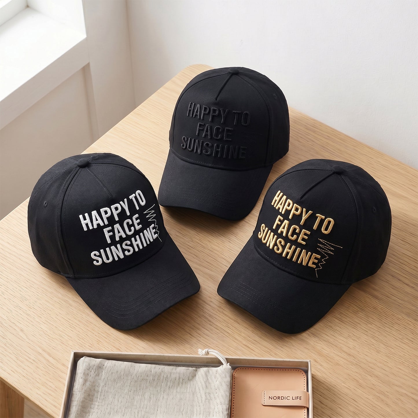 Damen modische Kappe mit inspirierendem Schriftzug Brehn