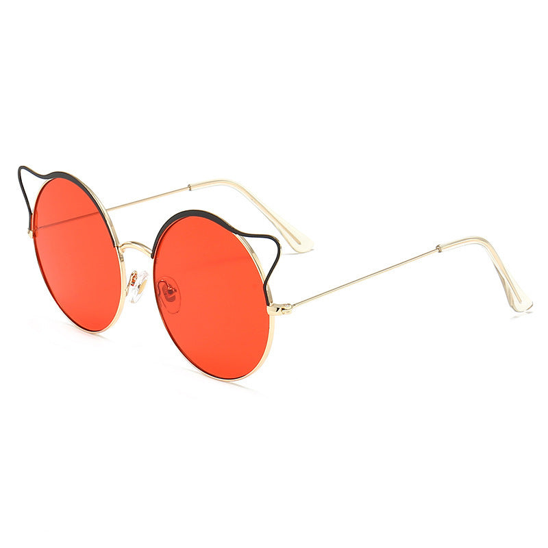 Modische Cat-Eye Sonnenbrille mit Verspiegelten Gläsern Brehn