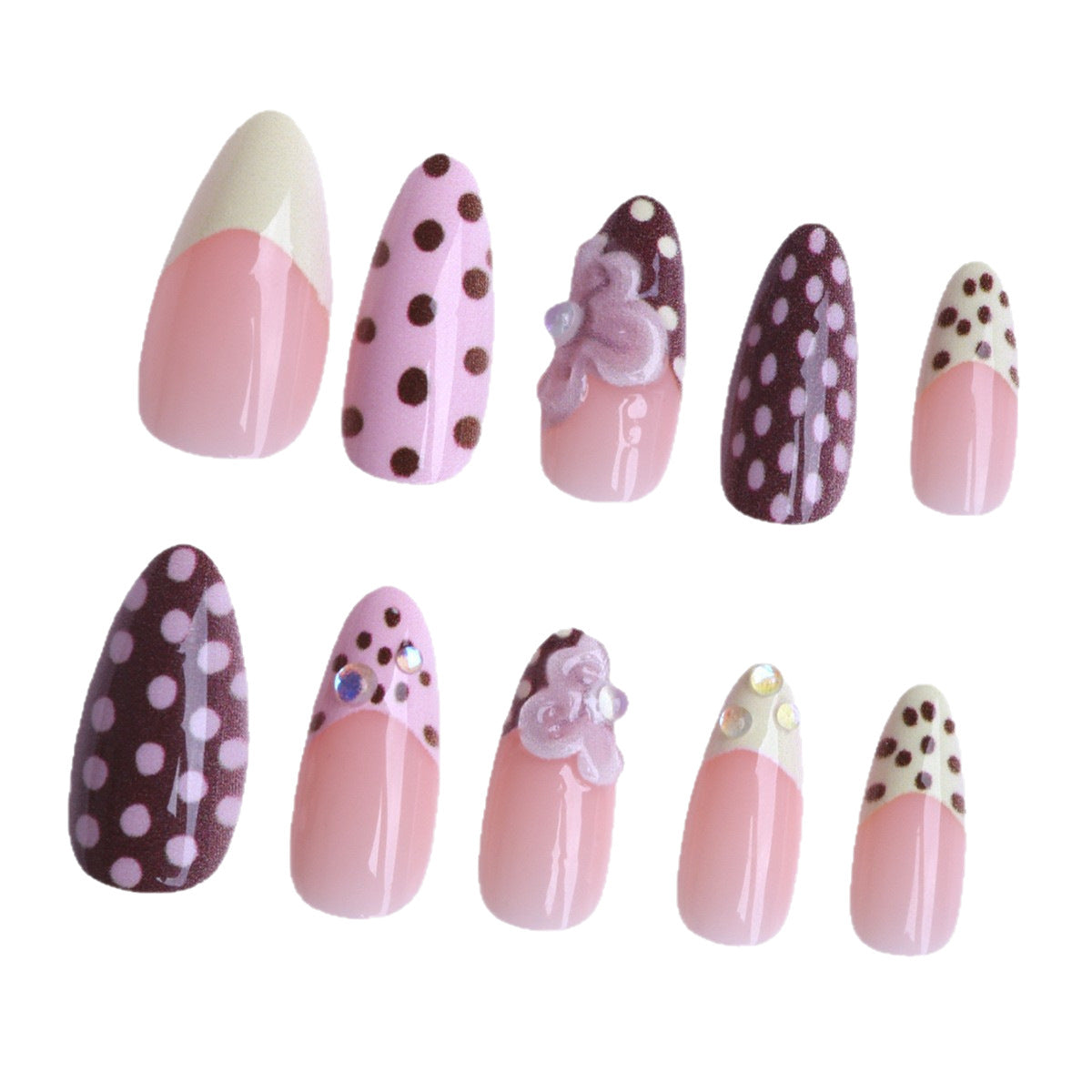 Dekoratives Press-On Nagelkunst-Set Brehn