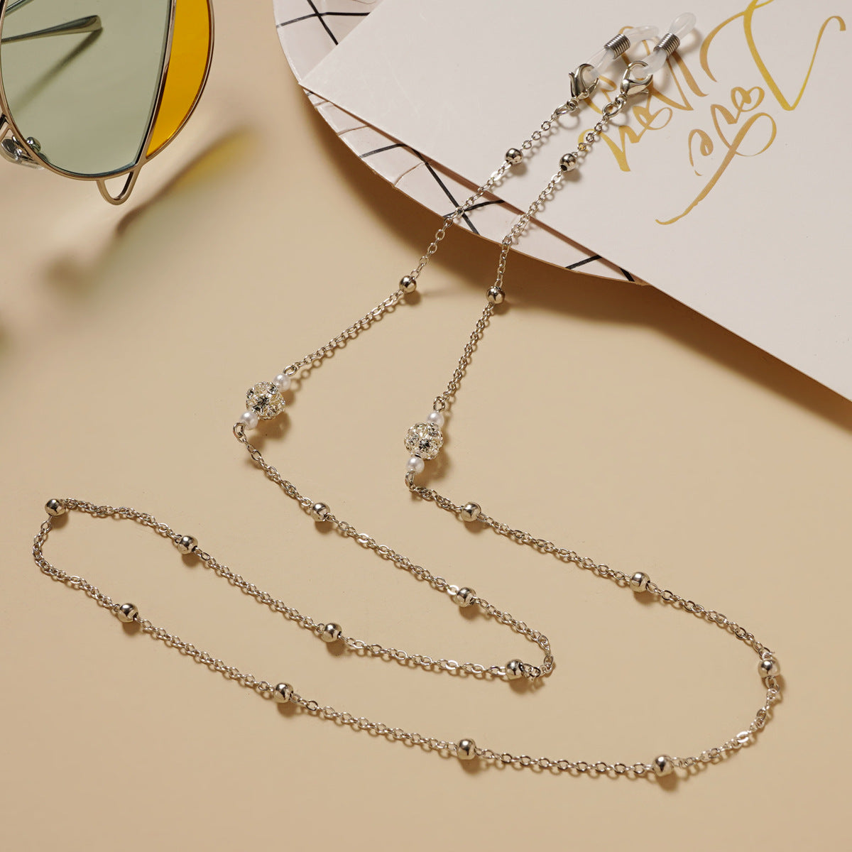 Elegante Kunstperlen Brillen Kette Brehn