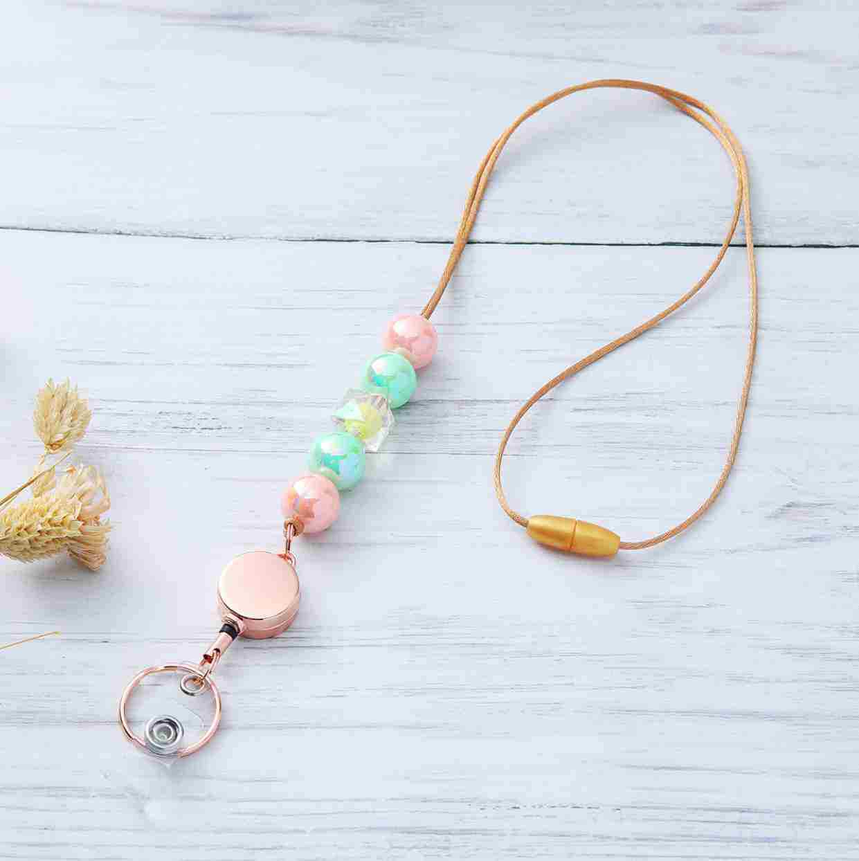 Dekorativer Perlen-ID-Badge-Lanyard Brehn