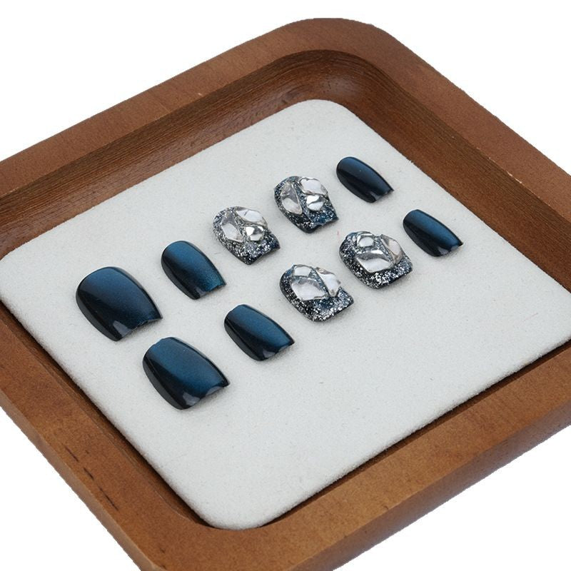 Premium mit Strass besetztes Press-On-Nagelset Brehn