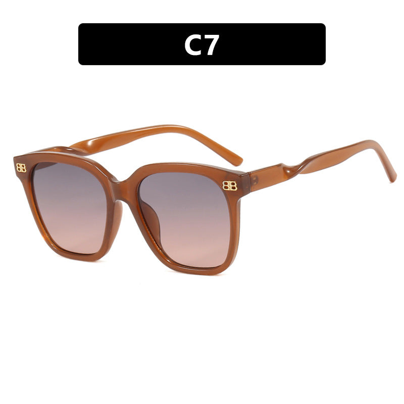 Damen quadratische Sonnenbrille mit eleganter Rahmenstruktur und UV-Schutz Brehn