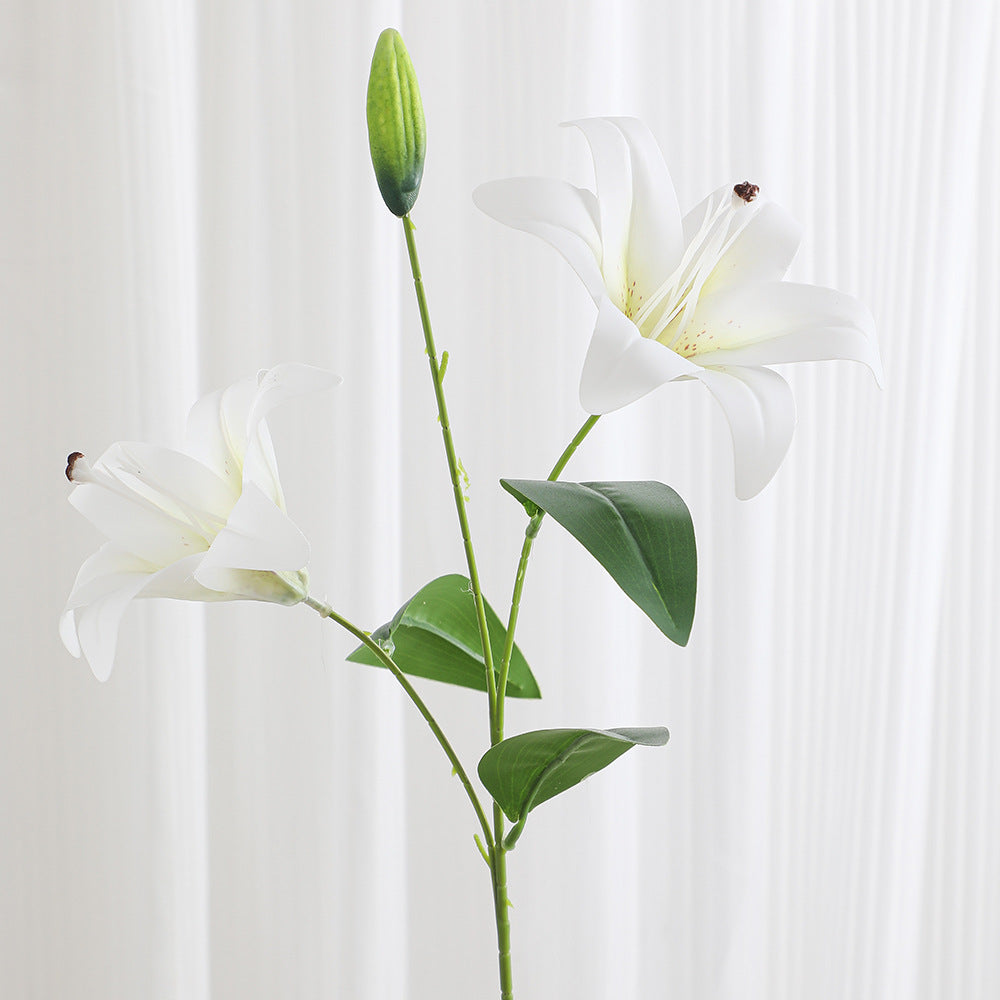 Künstlicher Lilienzweig mit detailgetreuen Blüten Brehn