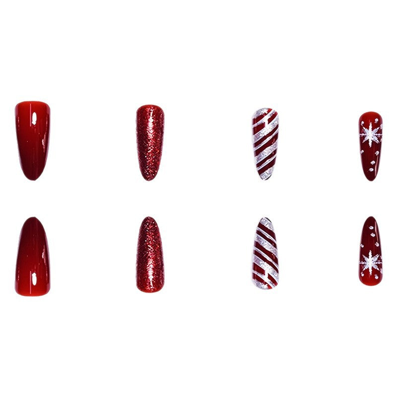 Festliche Feiertags-Stiletto-Nagelkunst Brehn