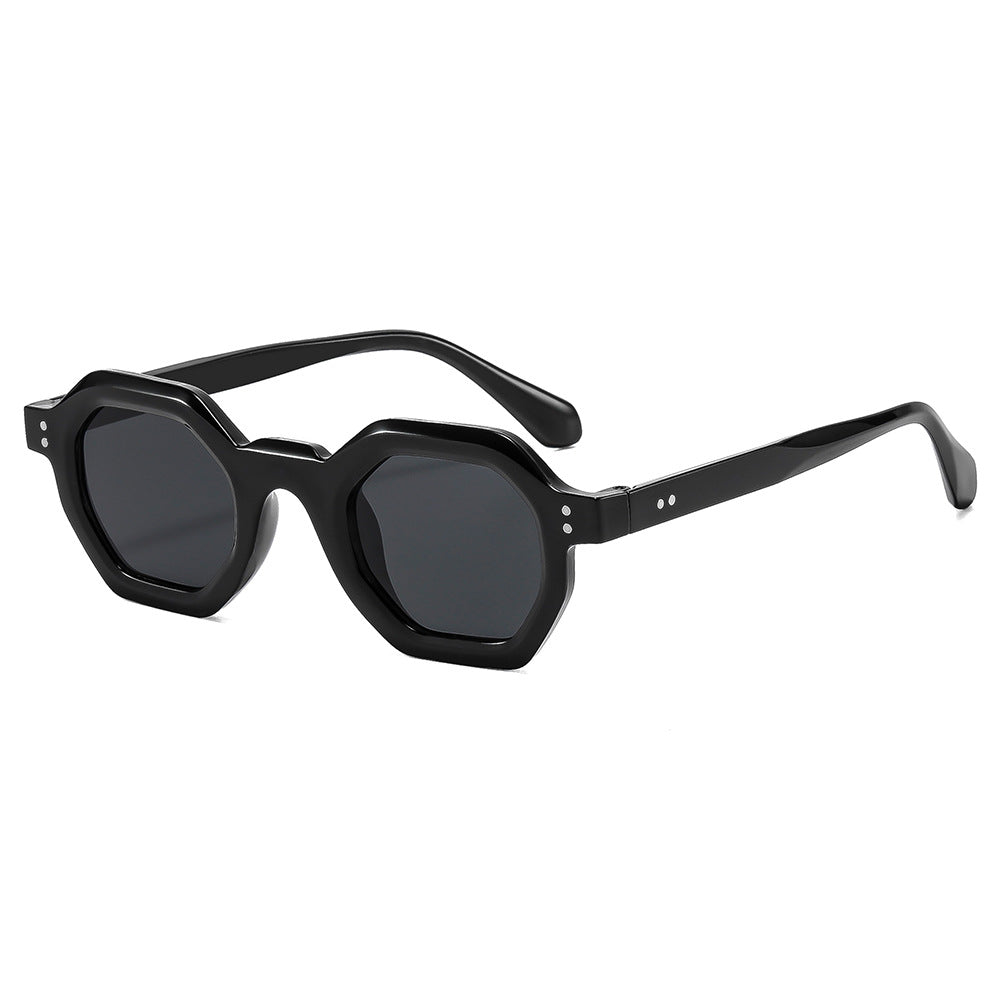 Damen oktagonale Sonnenbrille mit modischem Muster und UV-Schutz Brehn