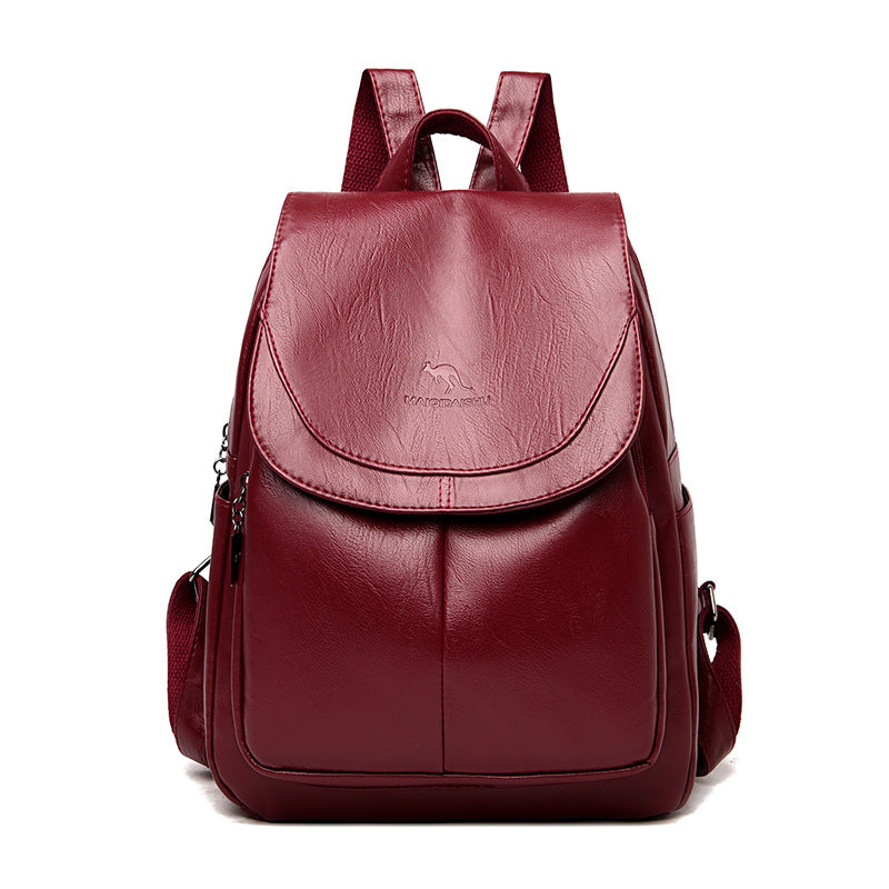 Eleganter Texturiertes Leder Rucksack