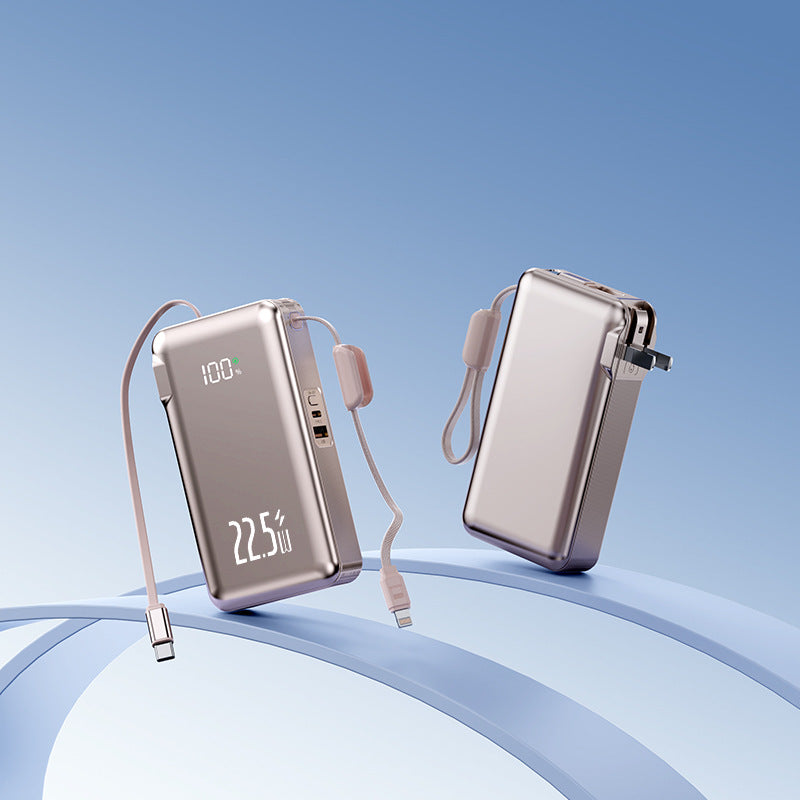 Tragbare Powerbank mit Integrierter Lcd-Anzeige und Schnellladefunktion Brehn