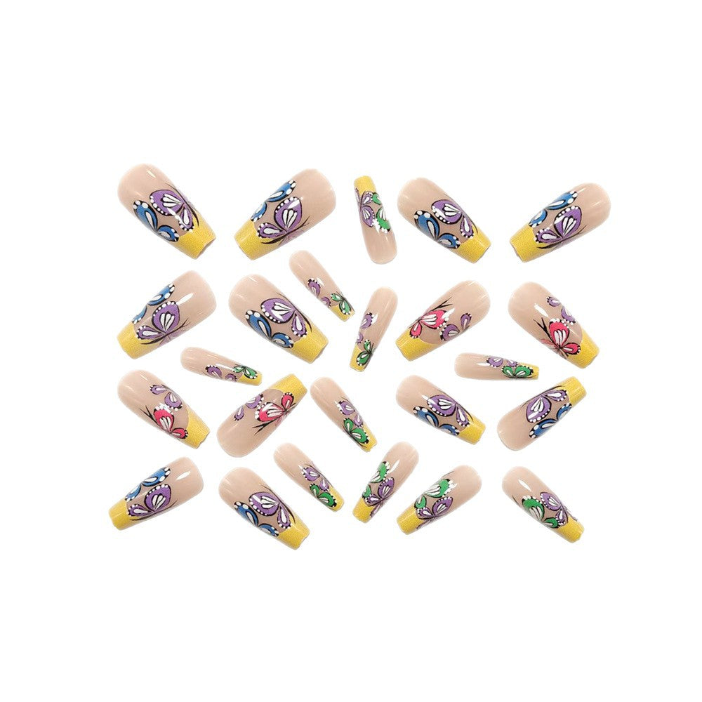 Kunstnagelset mit filigranem Schmetterlingsdesign Brehn