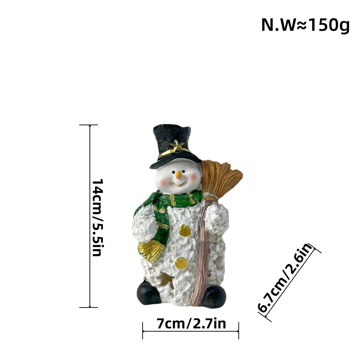 Dekorative Schneemann Skulptur Brehn