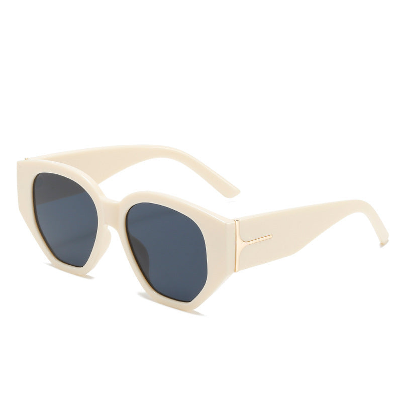 Modische Cat-Eye Sonnenbrille mit einzigartigem geometrischem Rahmen Brehn