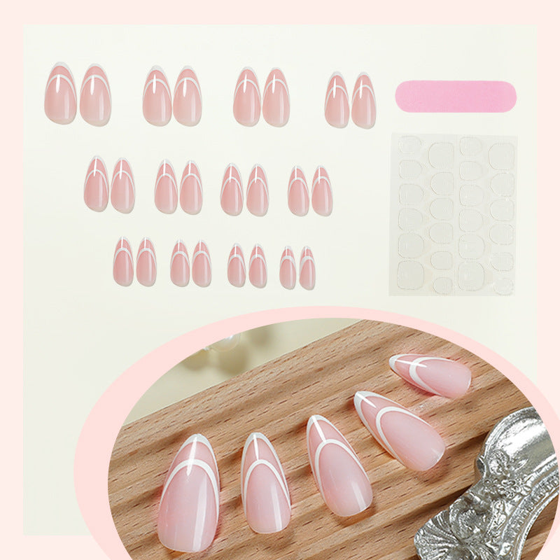Designer Press-On-Nagelset mit eleganten geometrischen Mustern Brehn