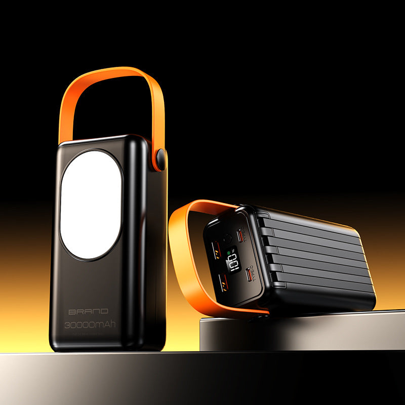 Hochleistungs Powerbank mit integriertem LED-Licht und digitaler Anzeige Brehn