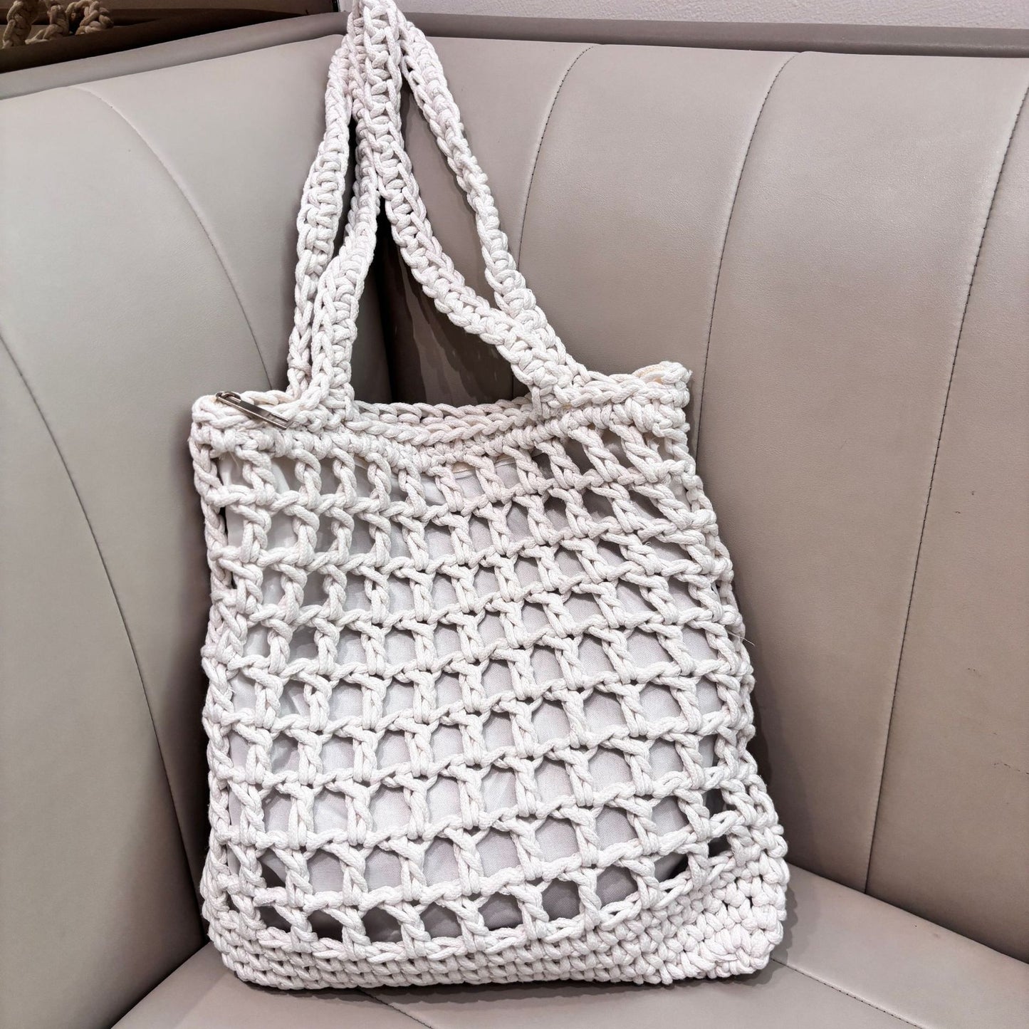 Handgeknüpfte Netz-Tasche Brehn