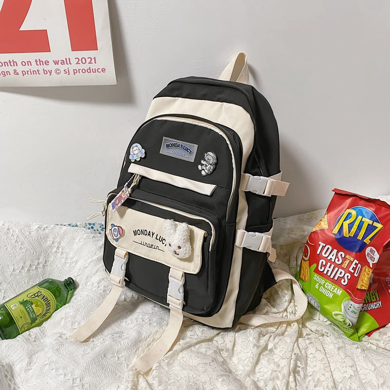 Verspielter Mehrfach-Taschen Charakter Rucksack Brehn