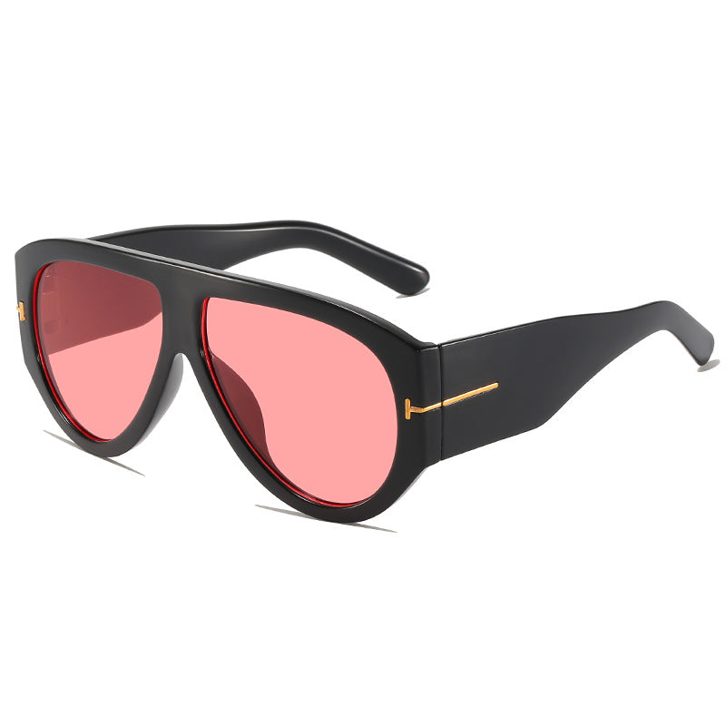 Modebewusste Übergroße Schild-Sonnenbrille Brehn