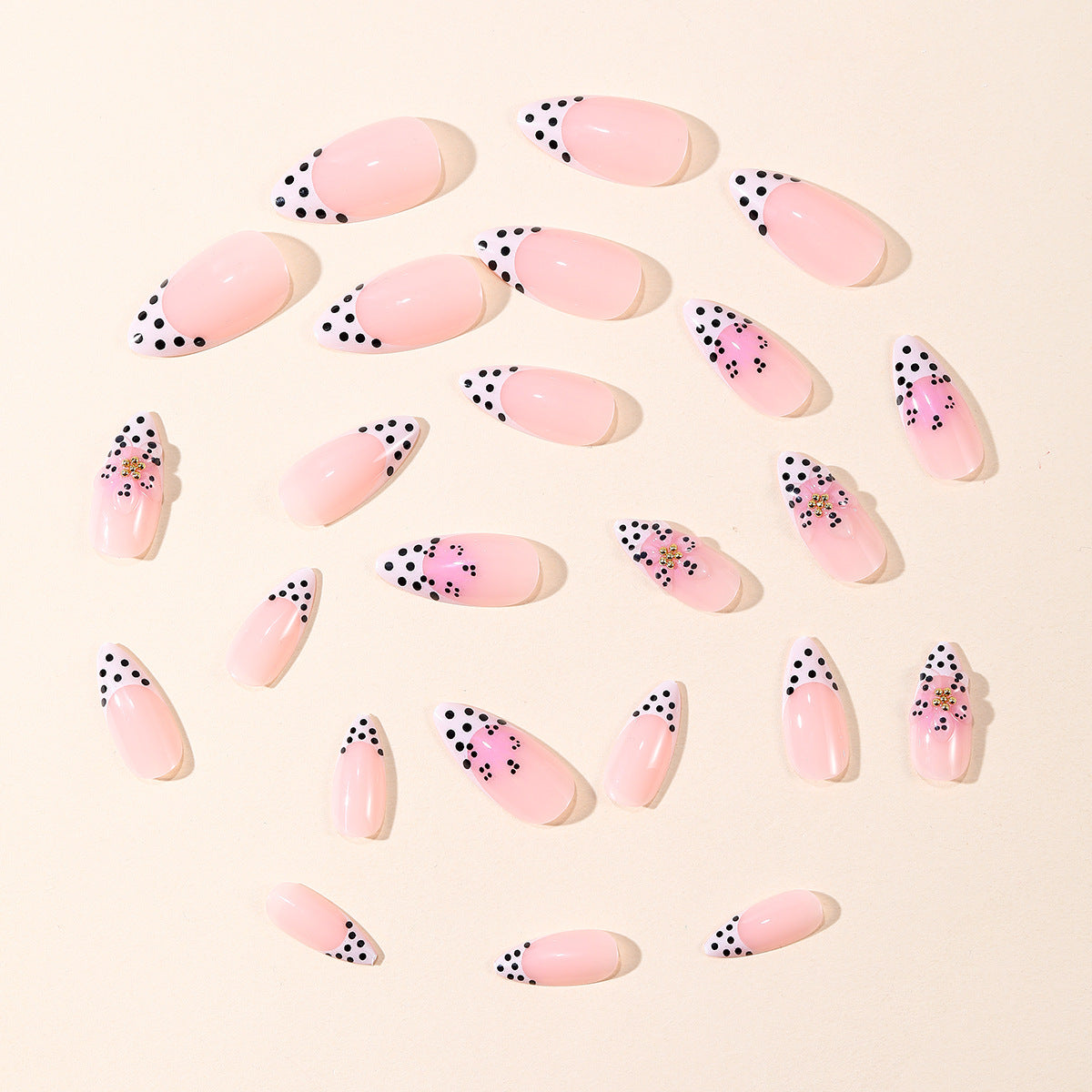 Elegante Blumendesign Stiletto Nagelkunstverlängerungen Brehn
