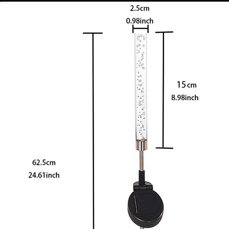RGB Blubbernde Acryl-Gartenstecker Mit Verstellbarem Edelstahlspike Und Dämmerungs-zu-Hell-Sensor Brehn