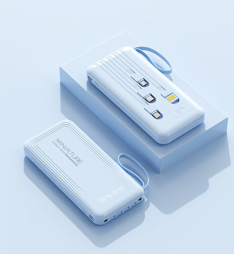 Mini Powerbank mit integriertem Multifunktionsladekabel Brehn