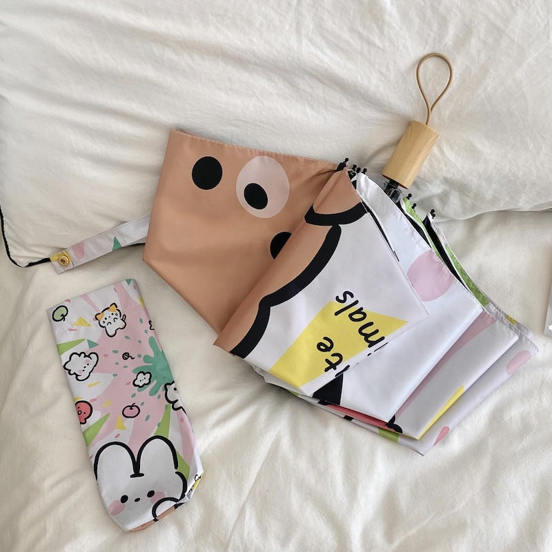 Damen Faltbare Kosmetiktasche mit buntem Design Brehn