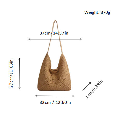Strukturierte Schultertasche Brehn