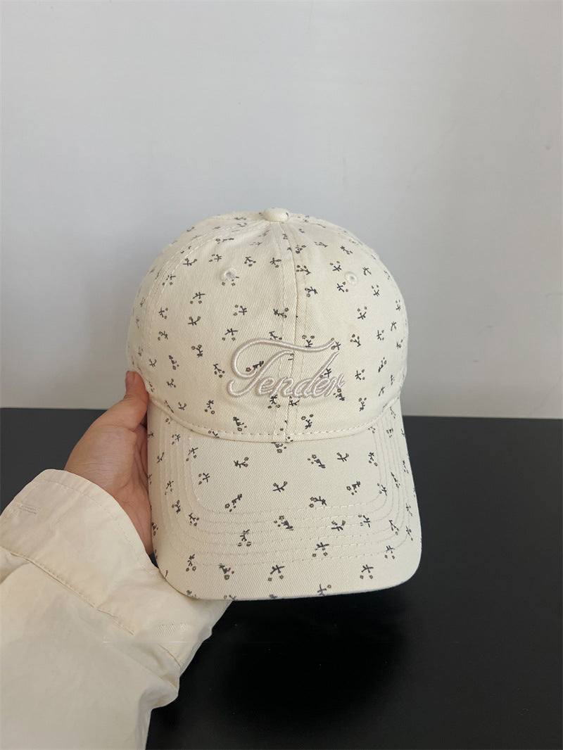 Verstellbare floral gestickte Kappe
