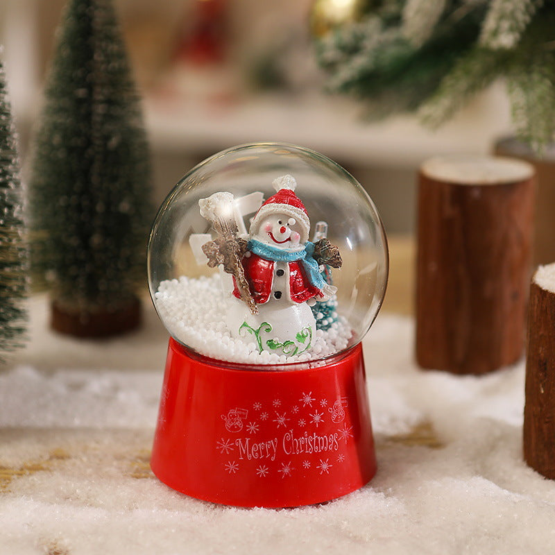 Schneekugel mit Weihnachtsmann und Tannenbaum Brehn