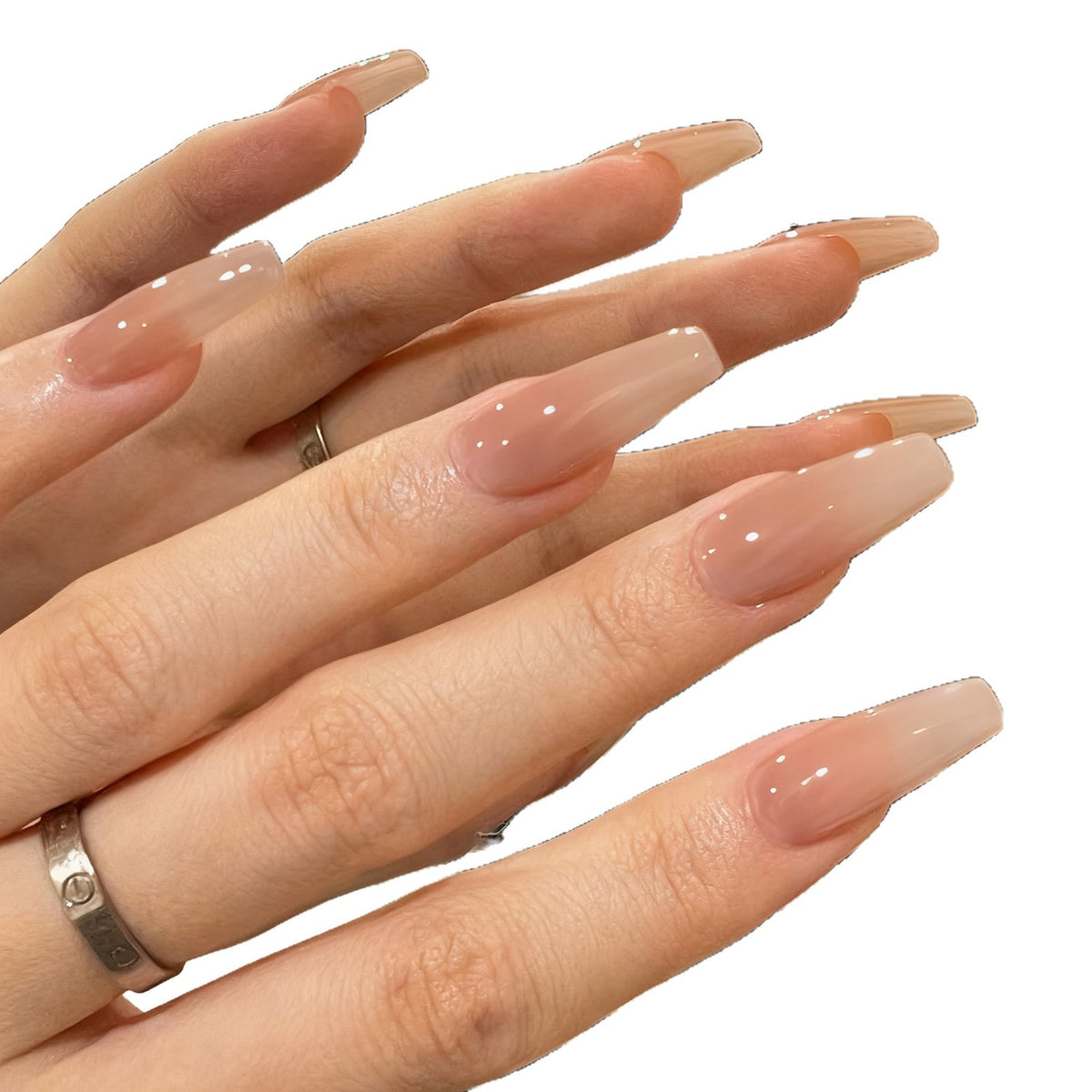 Elegante glänzende Acryl-Nagelverlängerungen Brehn