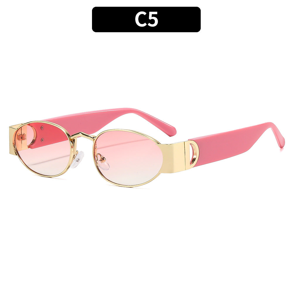 Retro Chic Ovalrahmen Sonnenbrille