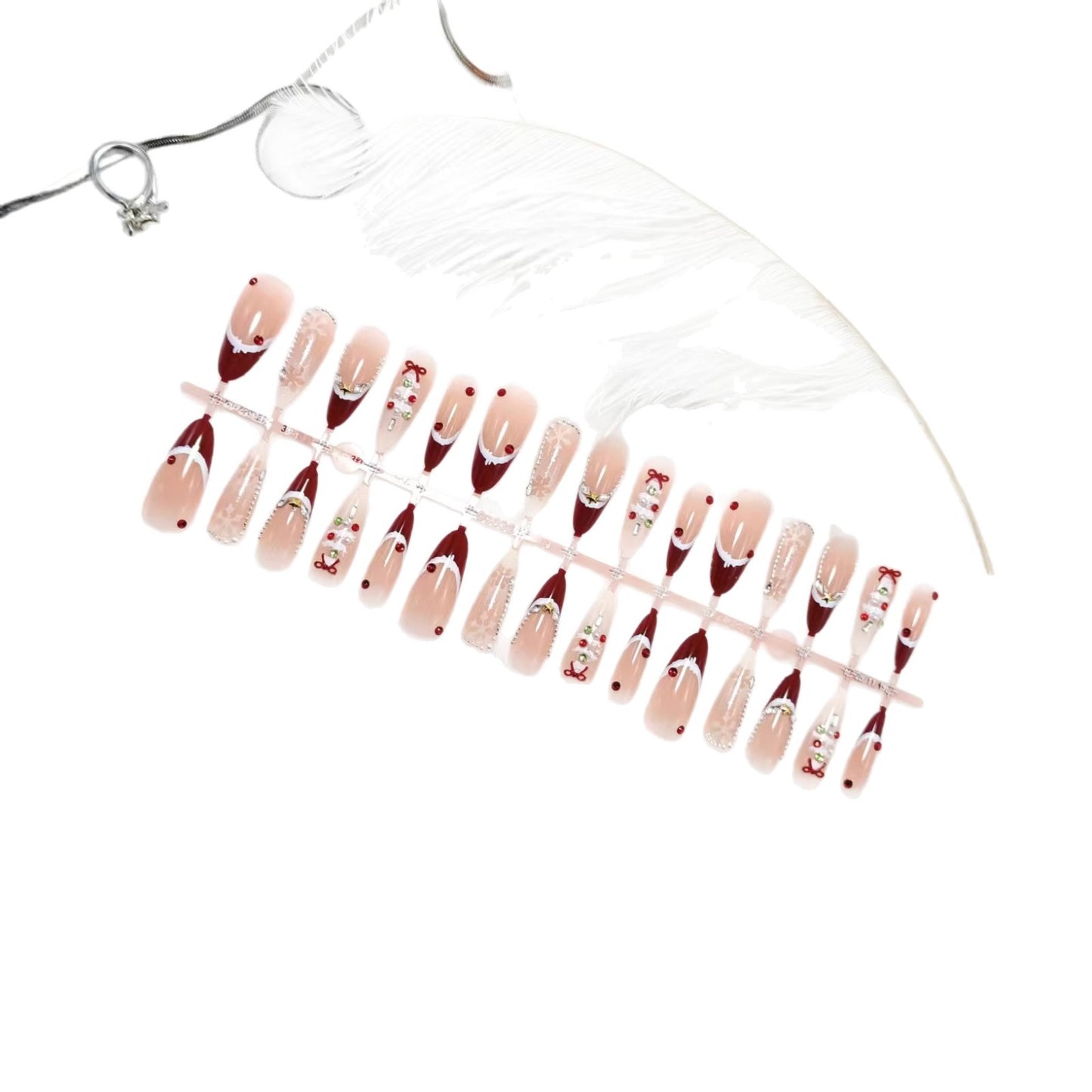 Festliche Kunstnägel mit Weihnachtlichen Motiven Brehn