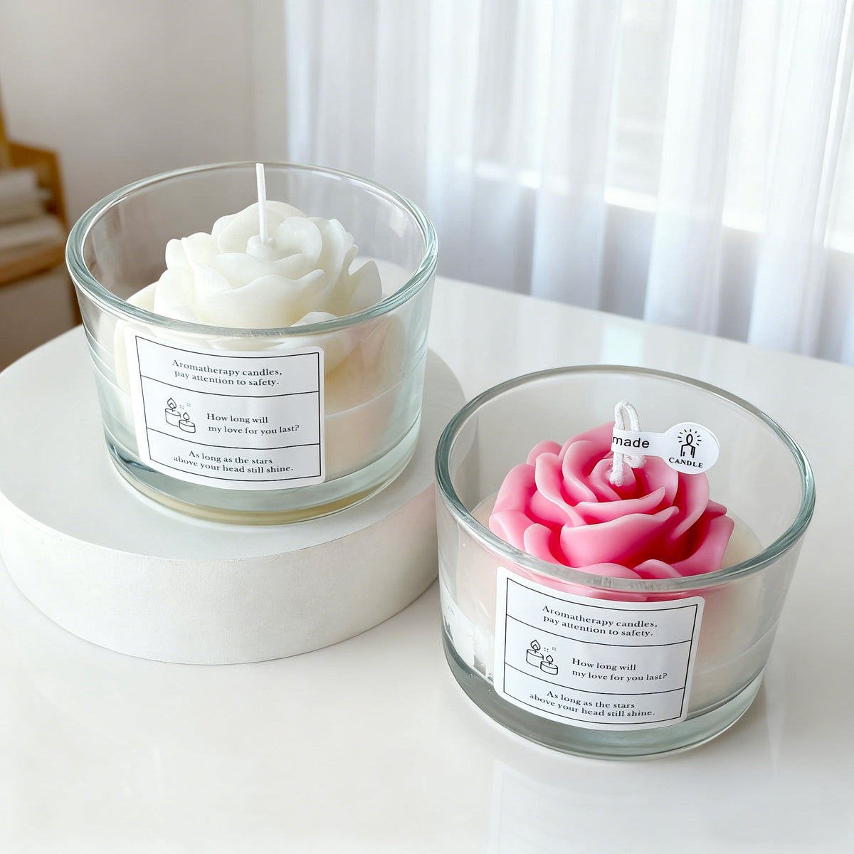 Aromatherapie Rosenförmige Kerze