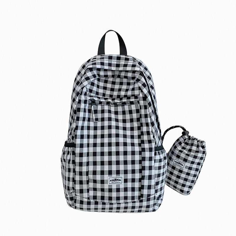Lässiger karierten Schulrucksack Brehn