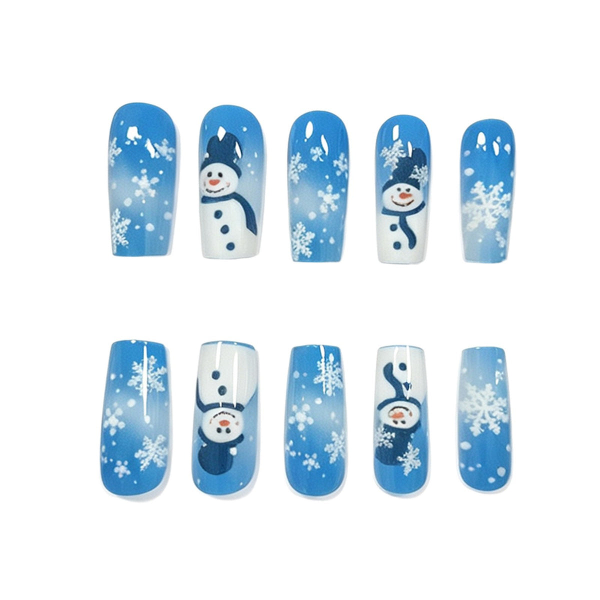 Festliche Schneemann Nagelkunst Verlängerungen Brehn