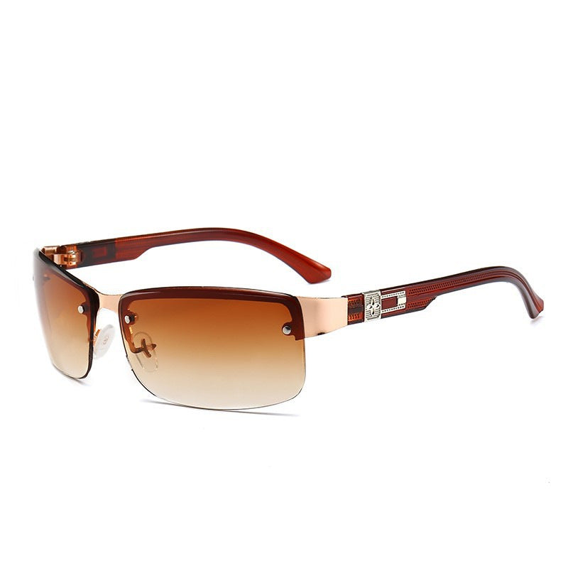 Damen stilvolle quadratische Sonnenbrille mit vergoldeten Akzenten Brehn