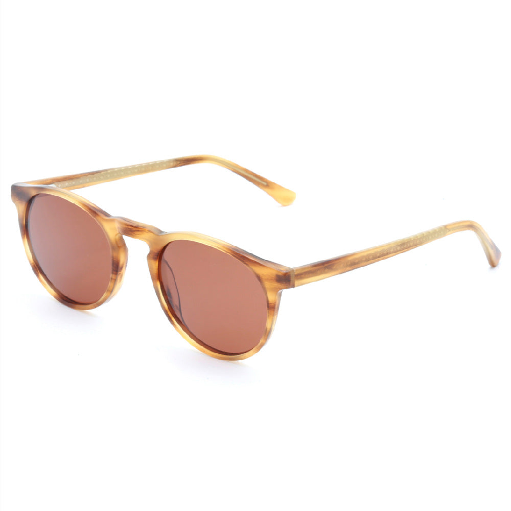 Damen umfangreiche Sonnenbrille mit transparentem Rahmen Brehn