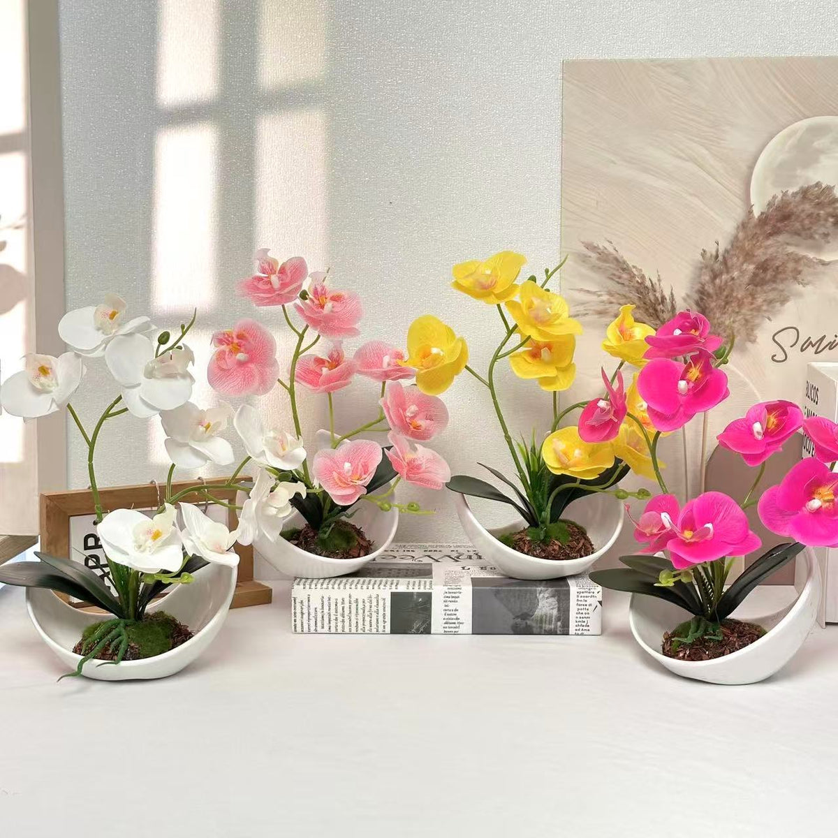 Premium Künstliches Orchideenpflanzenarrangement