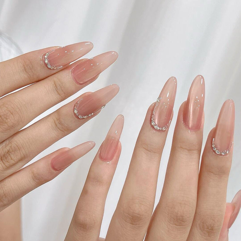 Premium Stiletto Press-On Nägel mit eleganten Rhinstein-Akzenten Brehn