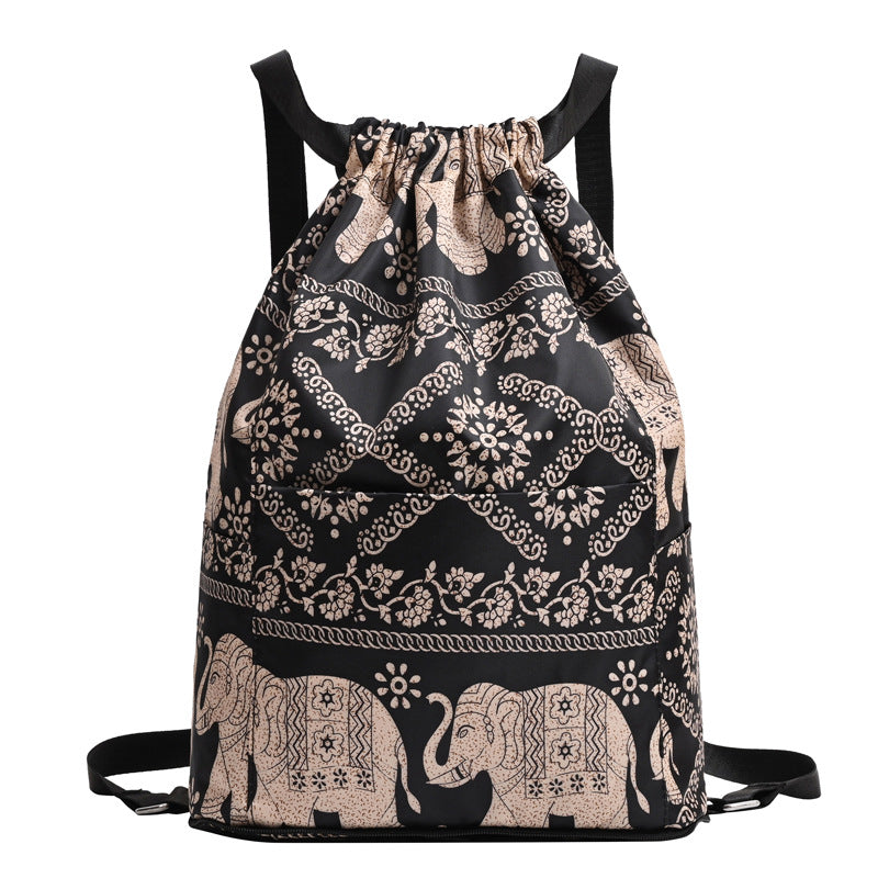 Zugkordel Blumendruck Rucksack Brehn