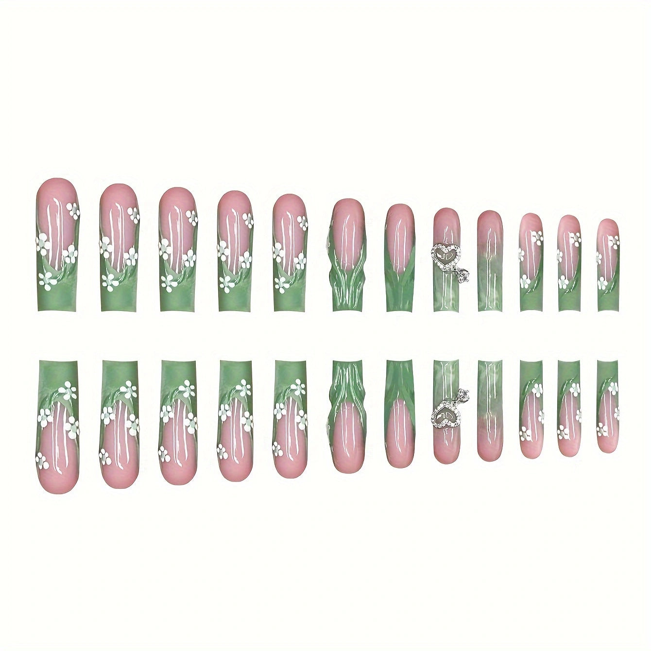 Florale 3D dekorative Nagelkunst Brehn