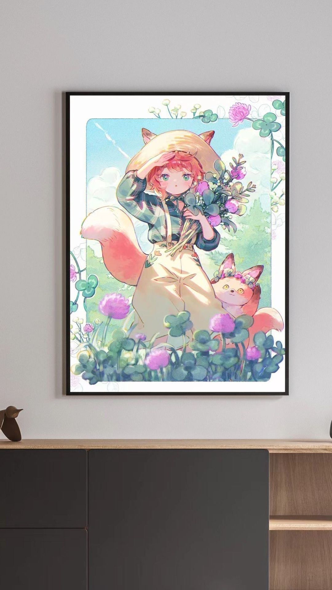 Illustriertes Fantasy-Charakter-Leinwand-Kunstdruck Brehn