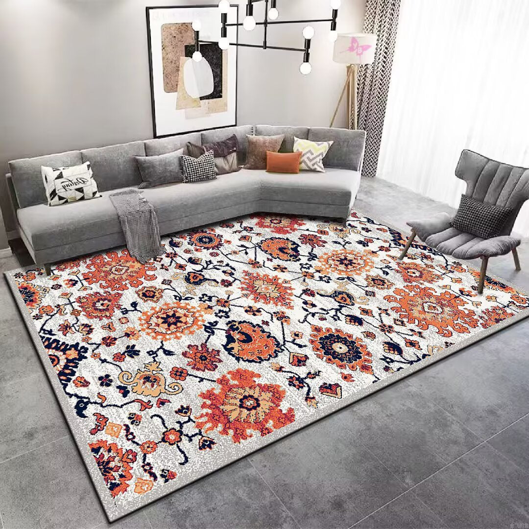 Vintage Floral Patterned Area Rug Brehn